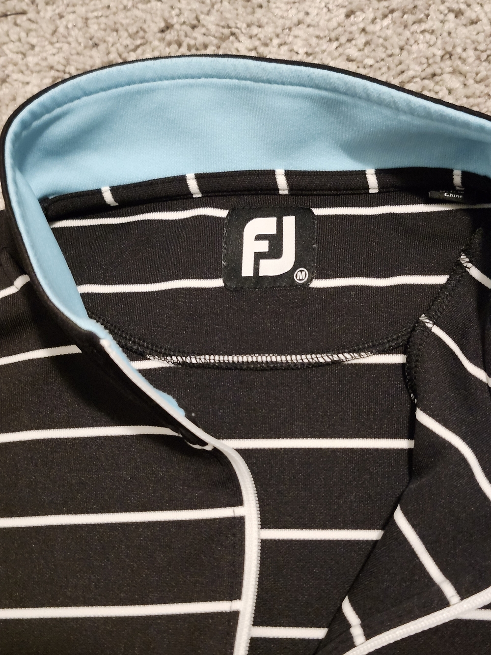 FOOTJOY Large Striped 1/4 Quarter Zip Golf Pullover With Westmount CC Logo